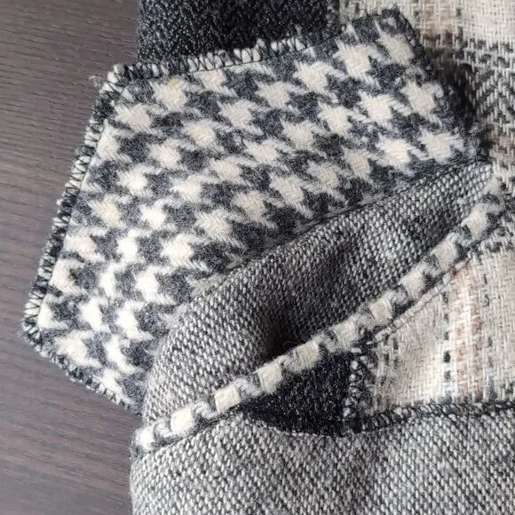 Plaid Patchwork Transitional Spring Coat Size M - Picture 11 of 11